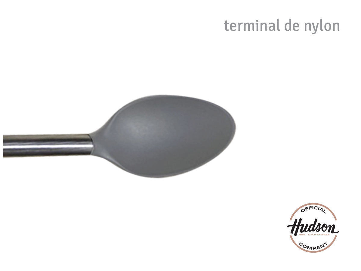 Cuchara de Nylon con Mango de Madera