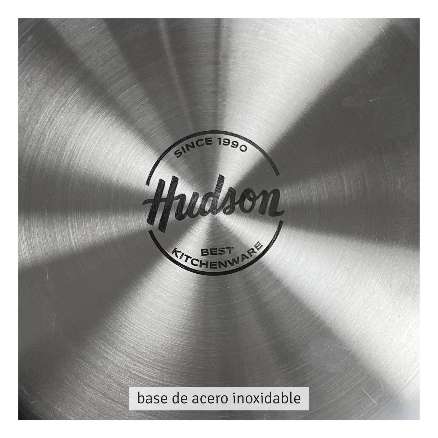 Wok Hudson 30 Cm Acero Inoxidable Con Antiadherente