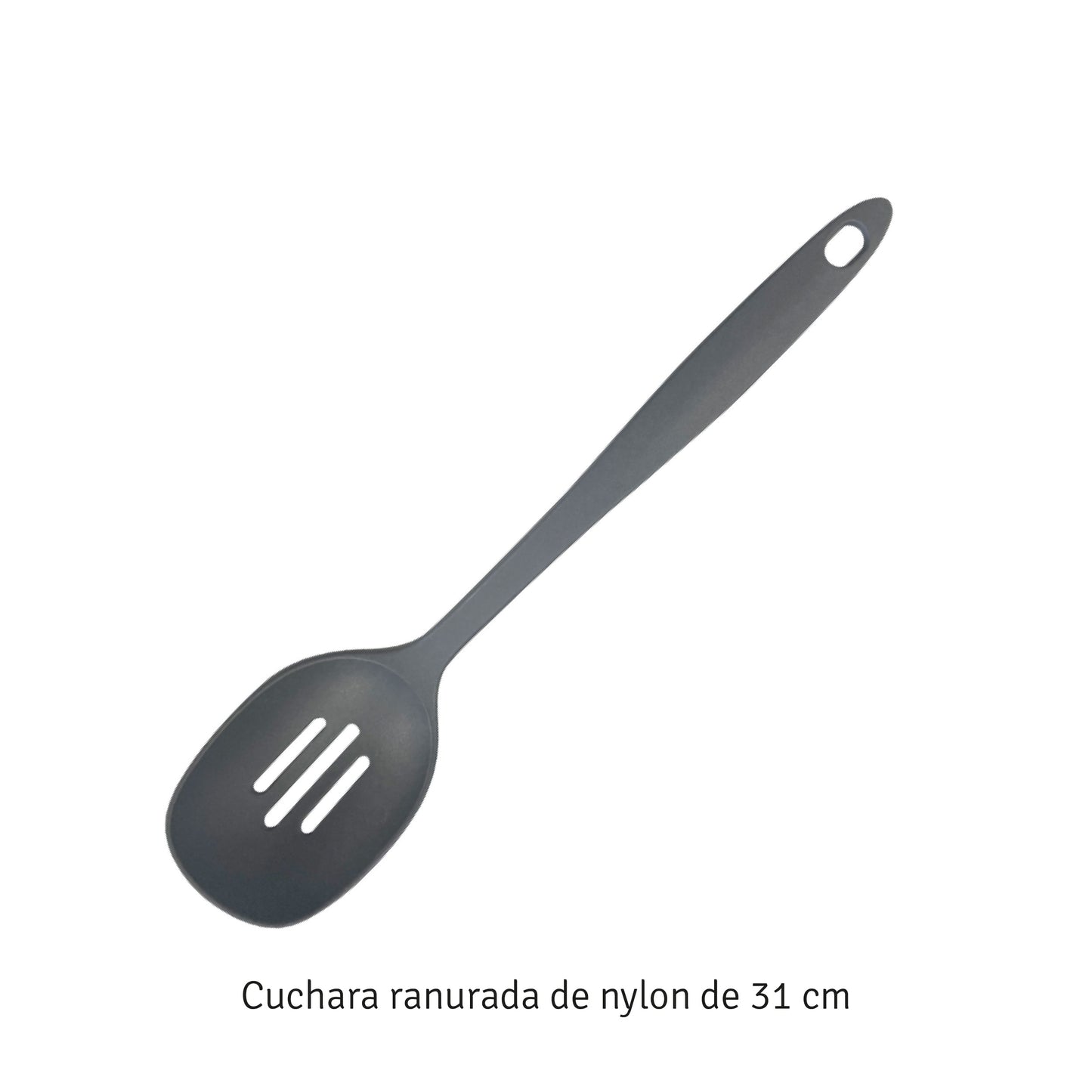 Cuchara Ranurada De Nylon Hudson Color Gris Oscuro