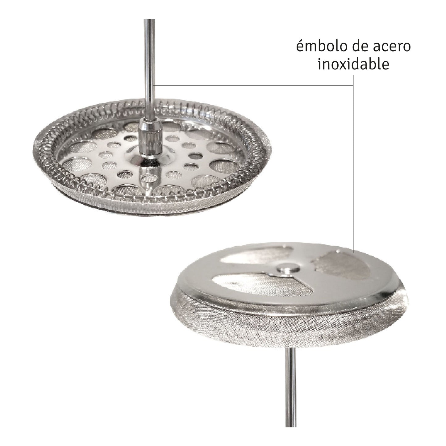 Set Cafetera Hudson Embolo 600 Ml + 2 Vasos Doble Vidrio