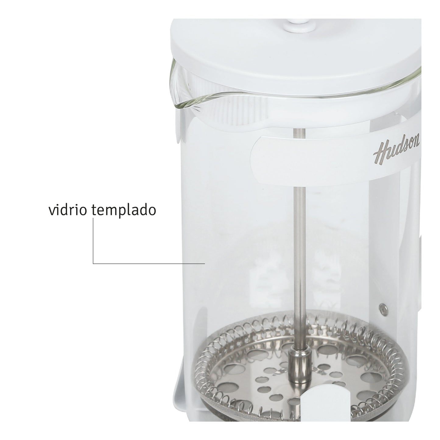 Set Cafetera Hudson Embolo 600 Ml + 2 Vasos Doble Vidrio