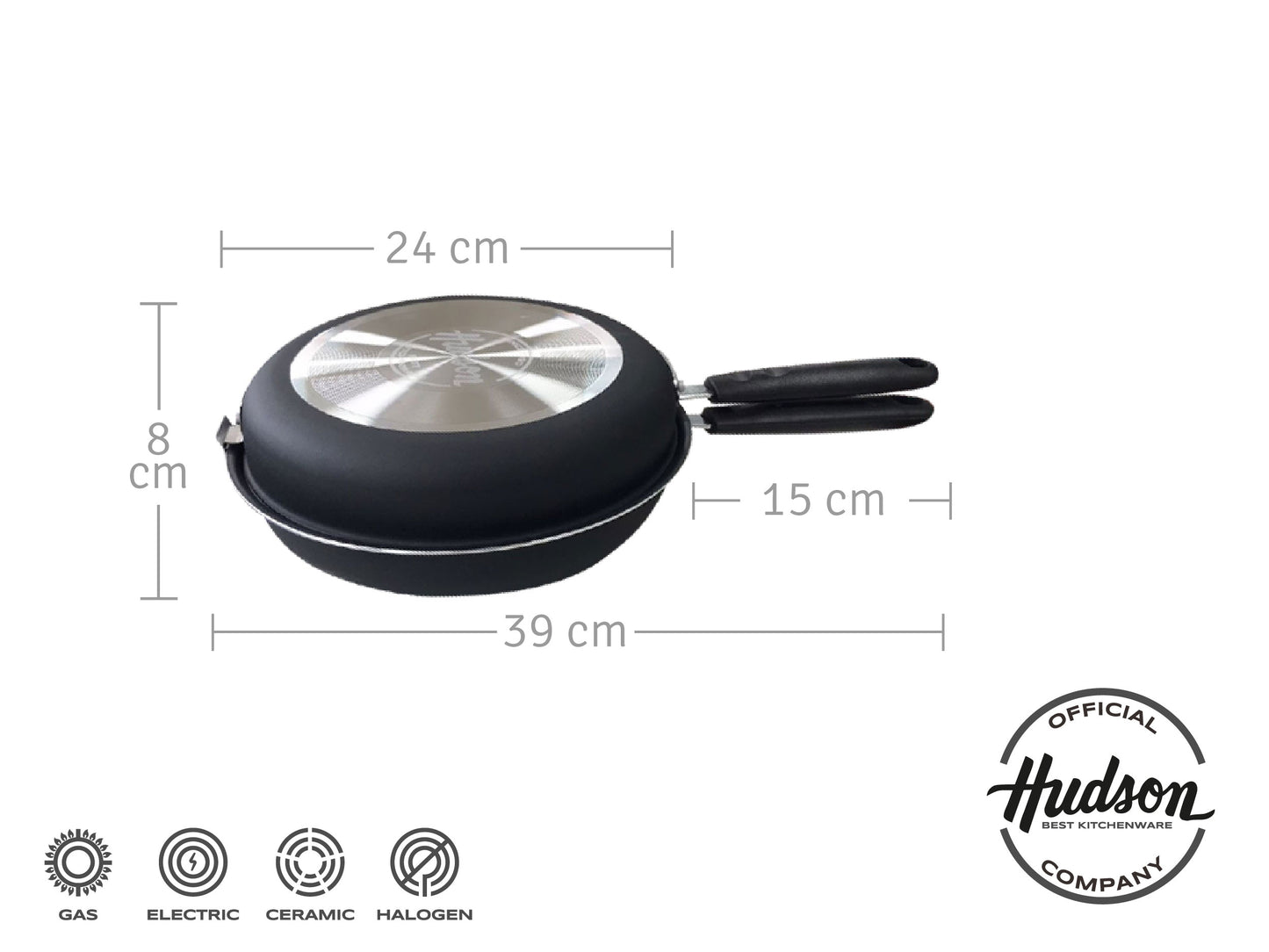 Sartén Doble Hudson Daily 24 cm Aluminio Antiadherente