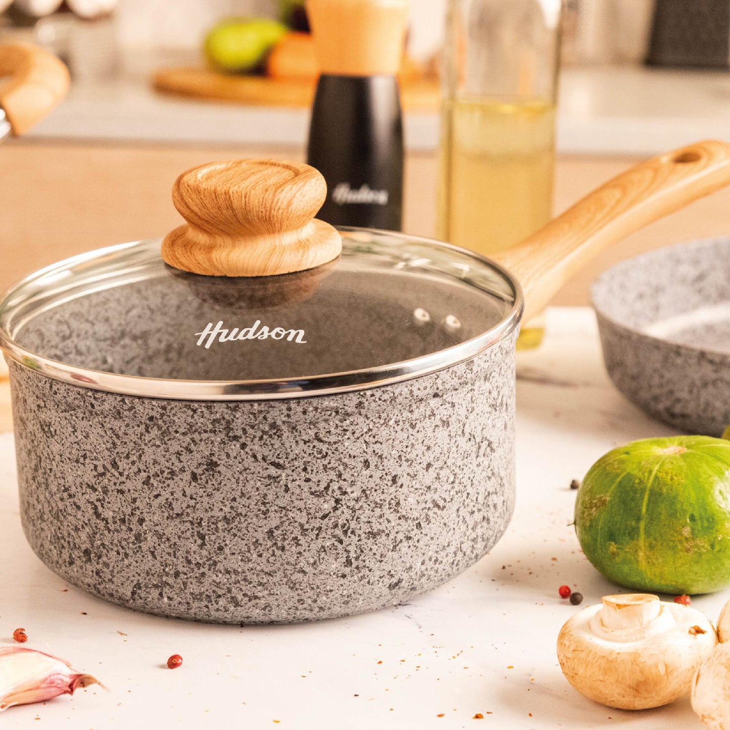 Batería Hudson Olla 24 Cm Y 18 Cm + Sartén 24 Cm Aluminio