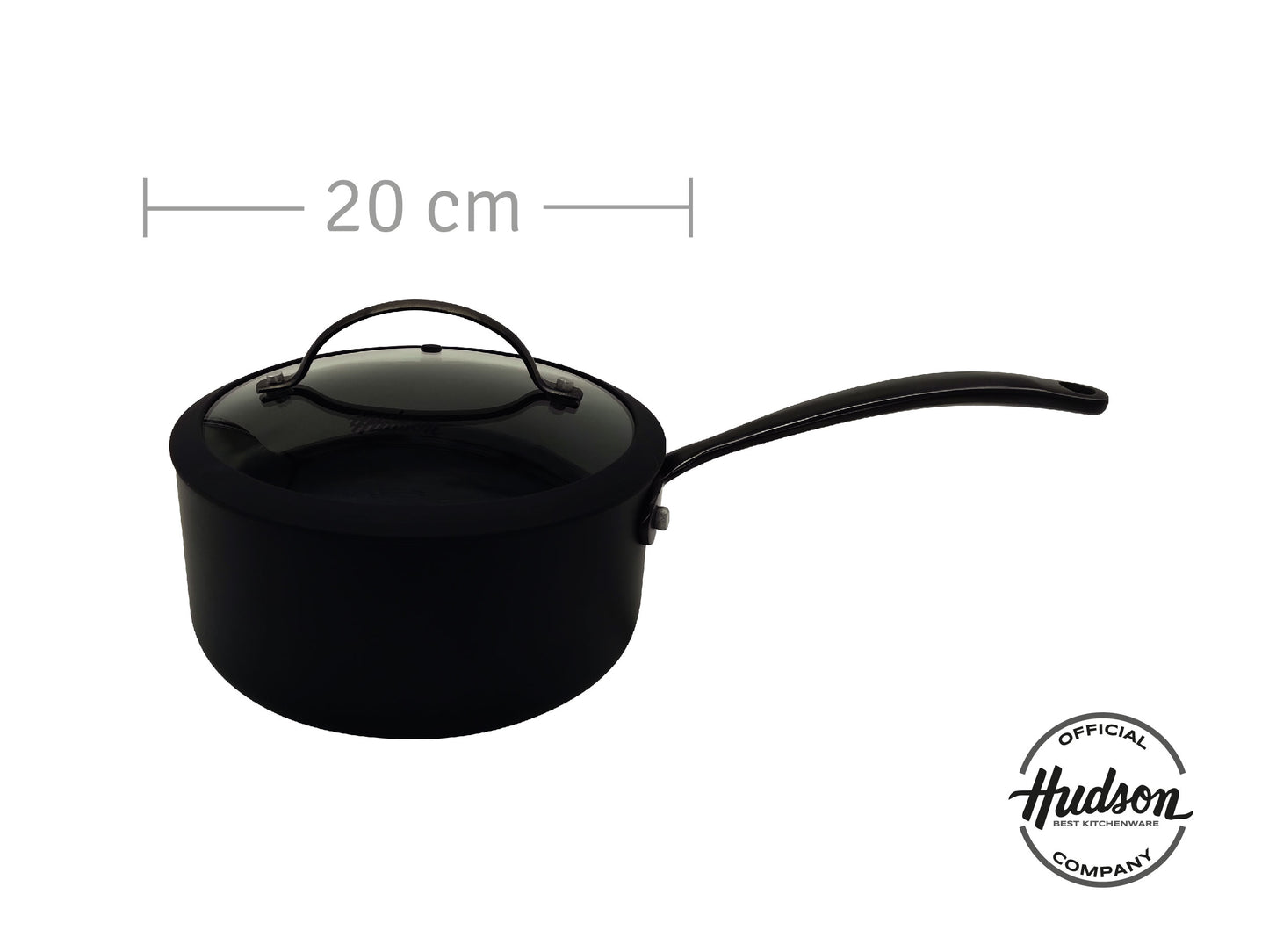 Cacerola Hudson 20 Cm Total Black Aluminio Antiadherente