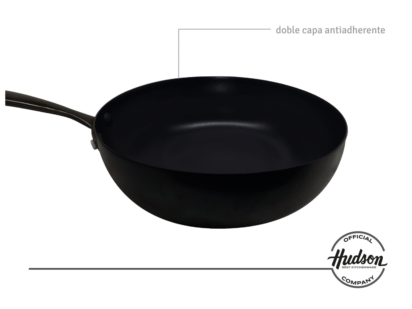 Work Hudson 28 Cm Aluminio Forjado Antiadherente Total Black