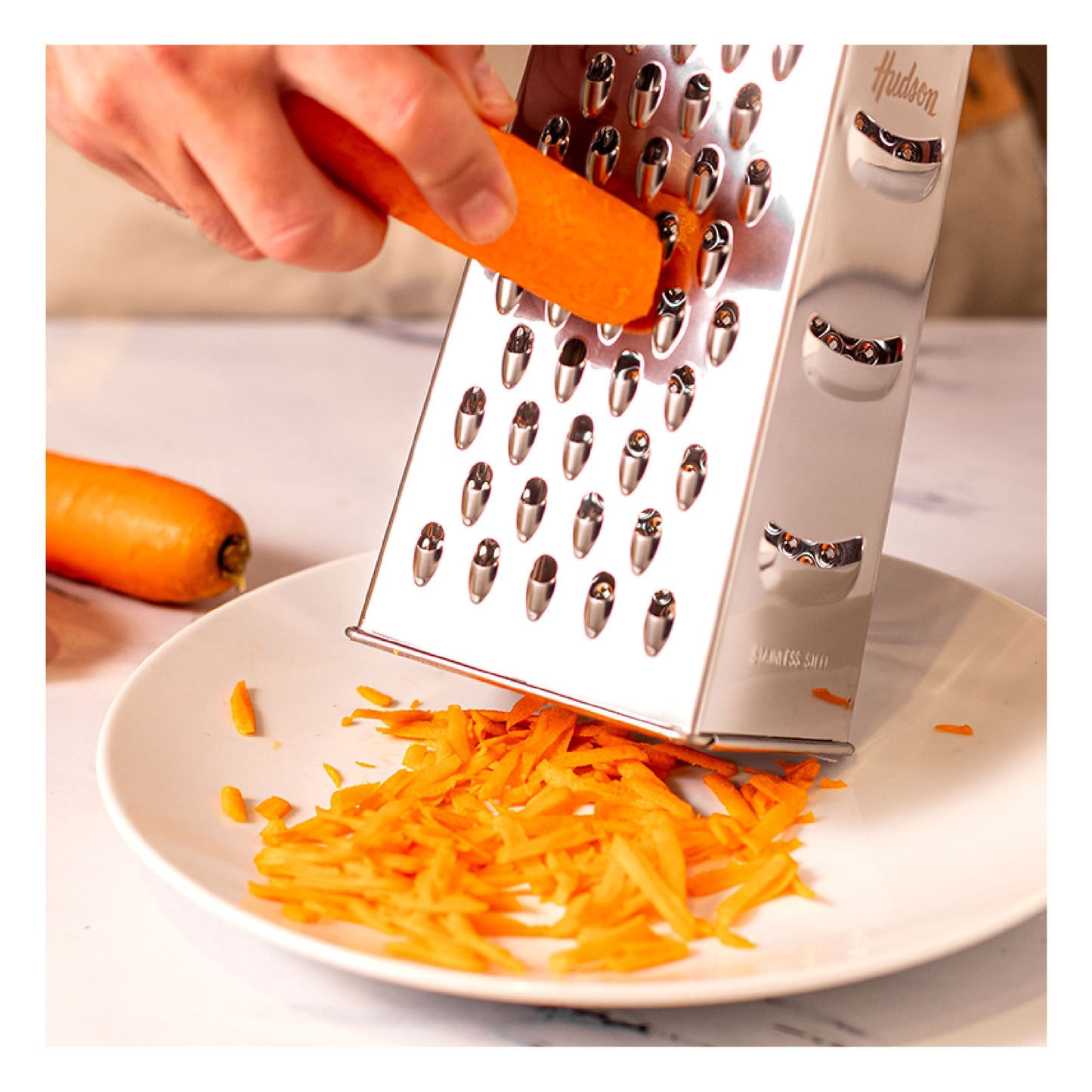 Rallador De Acero Inoxidable Hudson 4 Caras 21 Cm