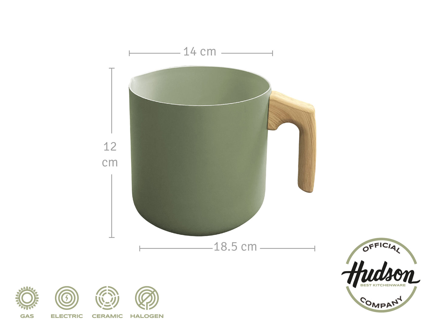 Jarrito Aluminio Línea Olive Con Antiadherente 14cm