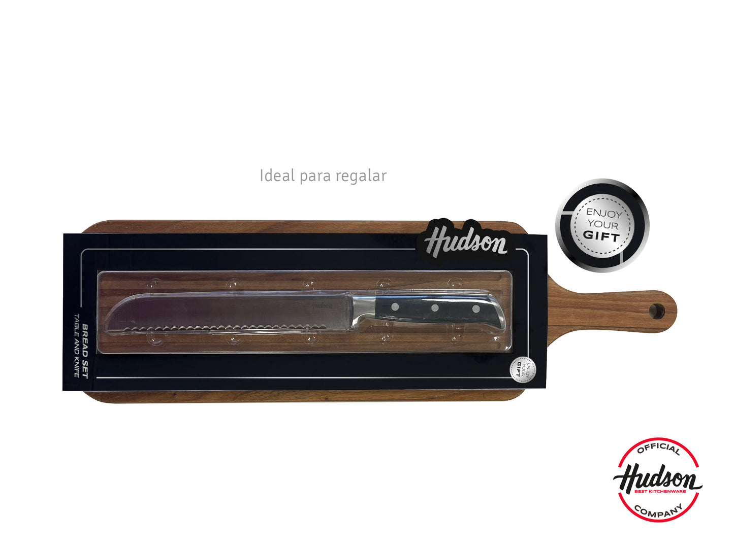 Set De Tabla + Cuchillo De Pan Línea Profesional Set Profesional Marrón Claro