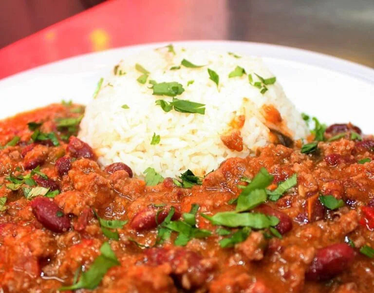 Chili con carne de cerdo y camote