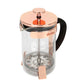 Cafetera Hudson Prensa Francesa Vidrio Acero 800ml Cobre
