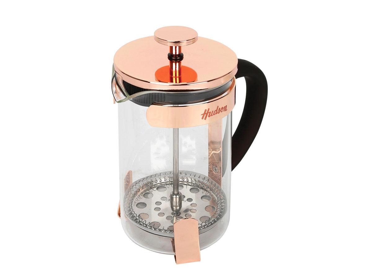 Cafetera Hudson Prensa Francesa Vidrio Acero 800ml Cobre