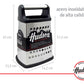 Rallador Acero inoxidable 115x142 + Base Antideslizante + 4 Caras