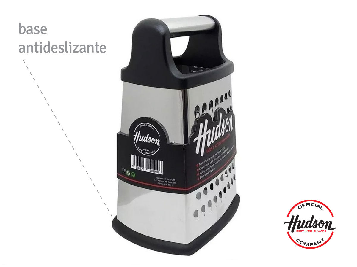 Rallador Acero inoxidable 115x142 + Base Antideslizante + 4 Caras