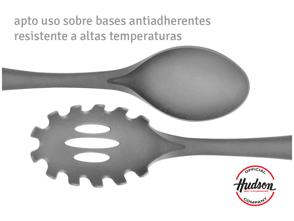 HUDSON Set 6 Utensilios Nylon Y Acero