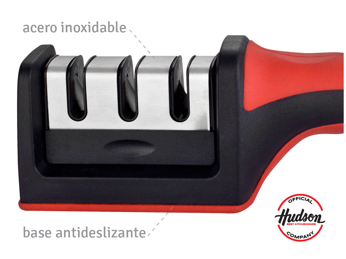 Afilador De Cuchillos Hudson 3 Tiempos Con Mango