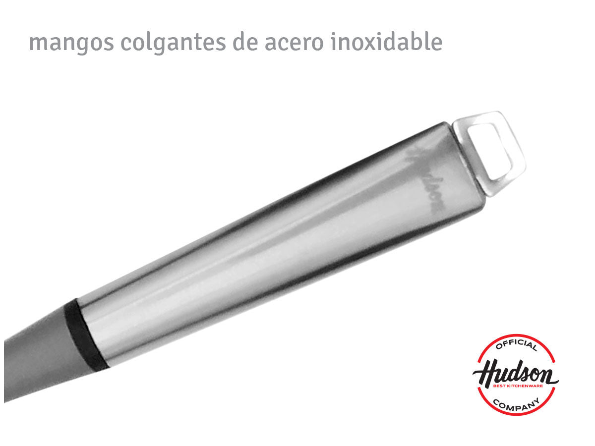 Espátula Calada Hudson Con Mango De Acero Inoxidable