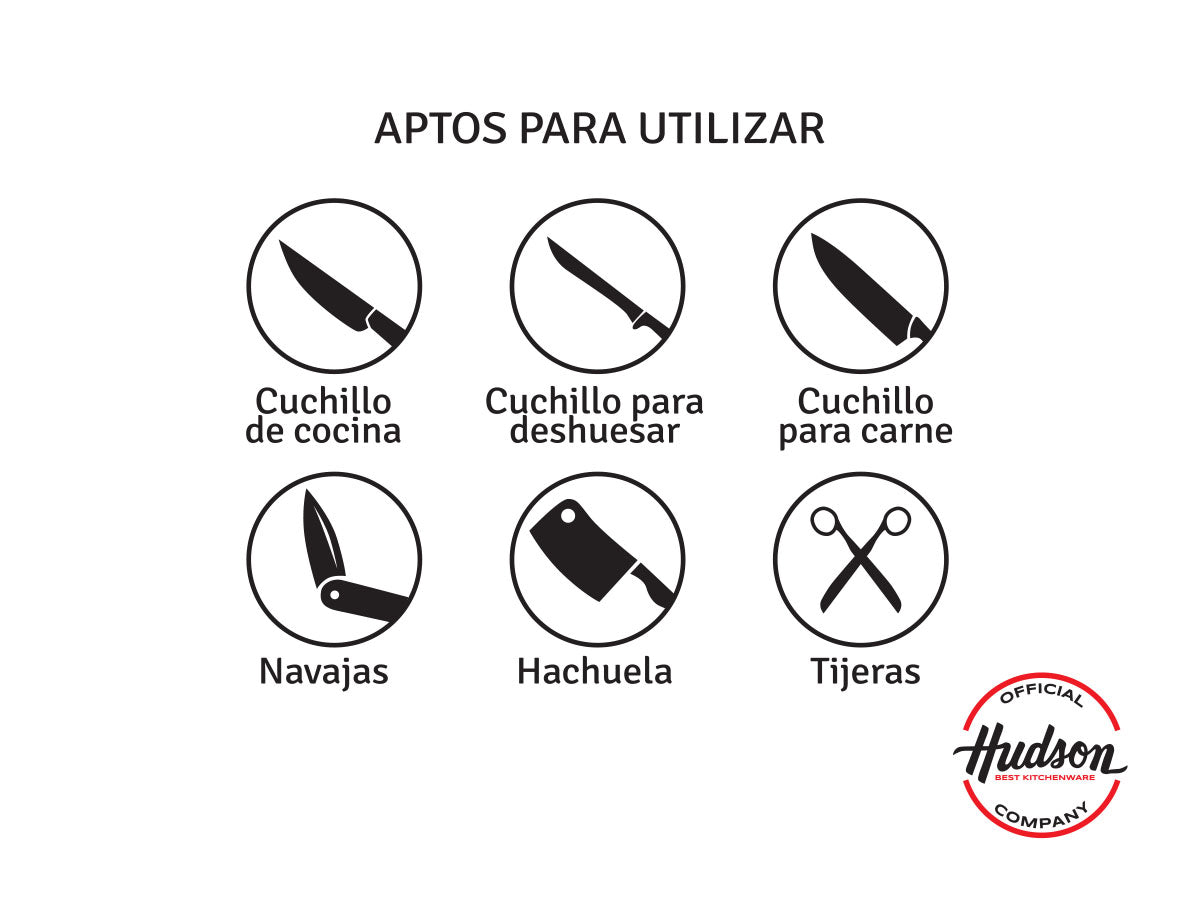 Afilador De Cuchillos Hudson 3 Tiempos Con Mango