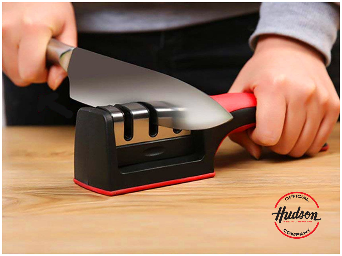 Afilador De Cuchillos Hudson 3 Tiempos Con Mango