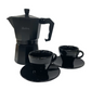 Set Cafetera Italiana Hudson Aluminio 290 ml Para 6 tazas