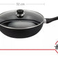 Set Aluminio Negro Wok 32 Cm + Bifera 26 Cm Antiadherente