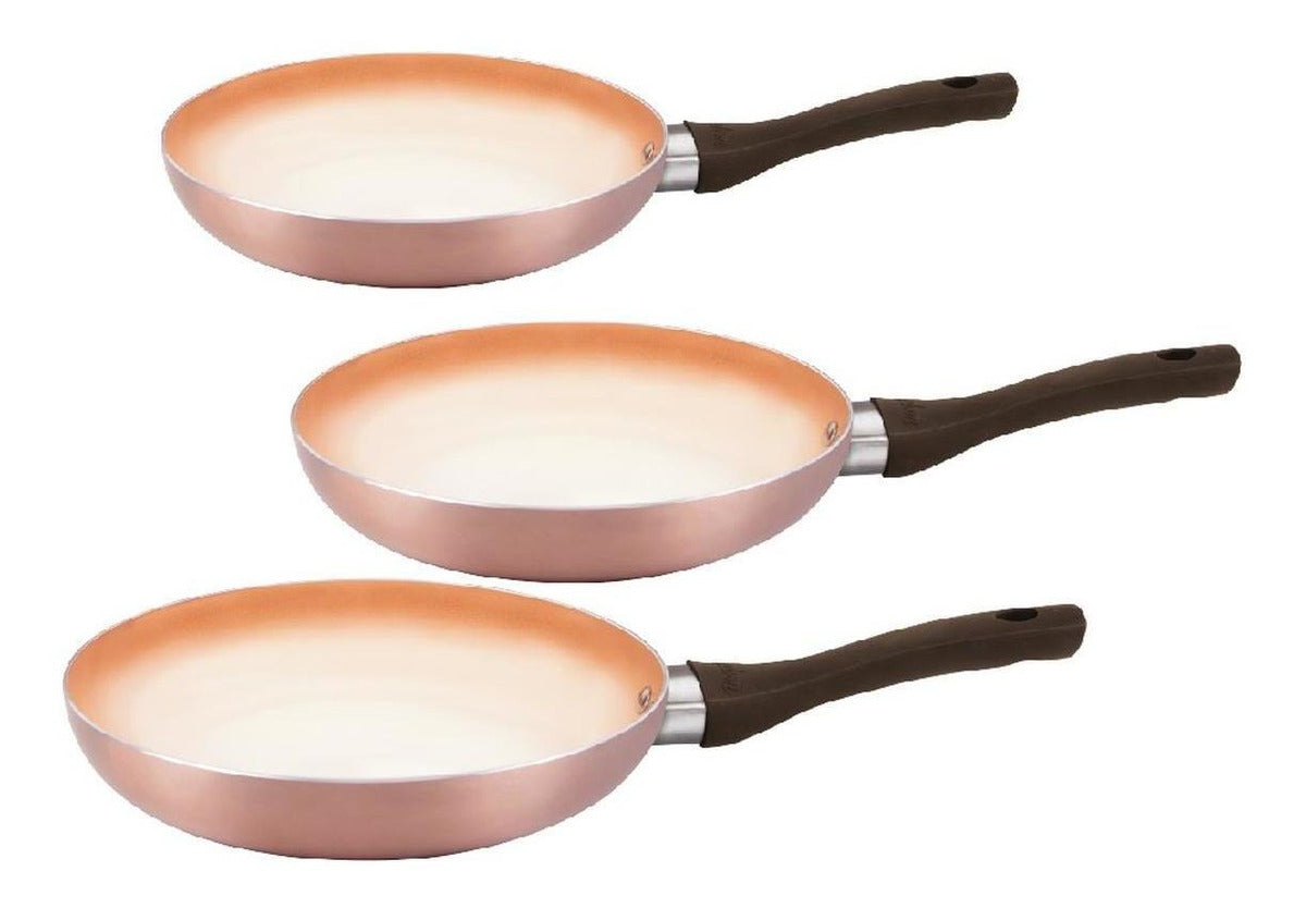 Set Sartenes Hudson 20 Cm + 26 Cm + 28 Cm Aluminio