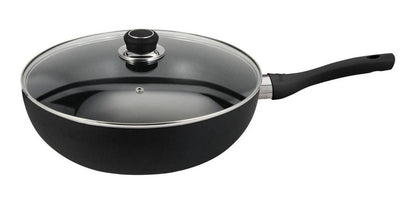 Wok Hudson 28 Cm Doble Capa Aluminio Antiadherente Con Tapa