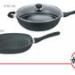 Set Aluminio Negro Wok 32 Cm + Bifera 26 Cm Antiadherente