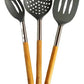 Espatula Calada Mango Madera Utensilio Cocina Hudson Hsk Color Gris