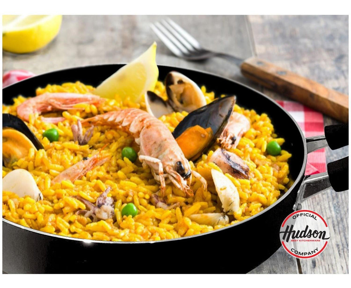 Paellera Antiadherente Negro Hudson 28 Cm Aluminio