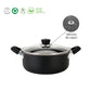 Cacerola 28 Cm Aluminio Negro Con Antiadherente