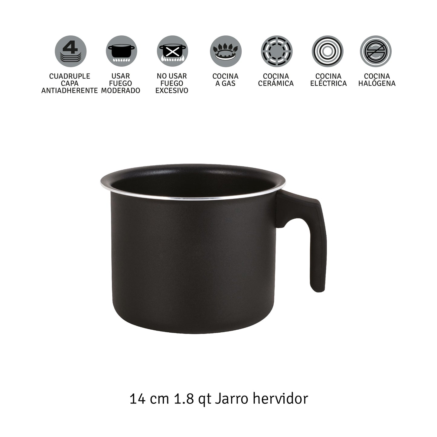 Jarro Hervidor Hudson 14 Cm Antiadherente