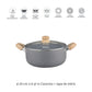 Olla Cacerola Hudson 20 Cm Aluminio Antiadherente Granito