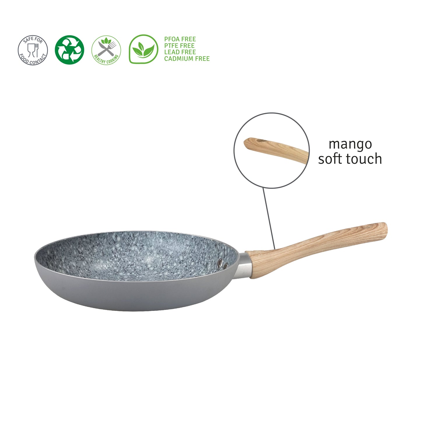 Sarten Hudson 22 Cm Granito Antiadherente Moderno