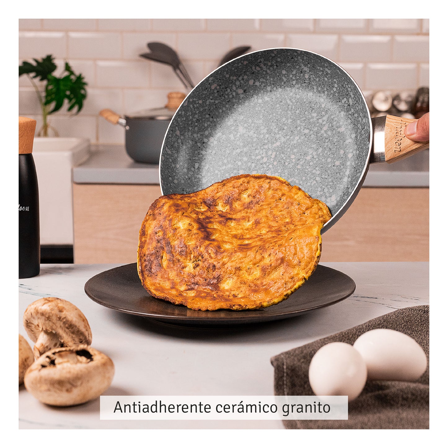 Sarten Hudson 22 Cm Granito Antiadherente Moderno