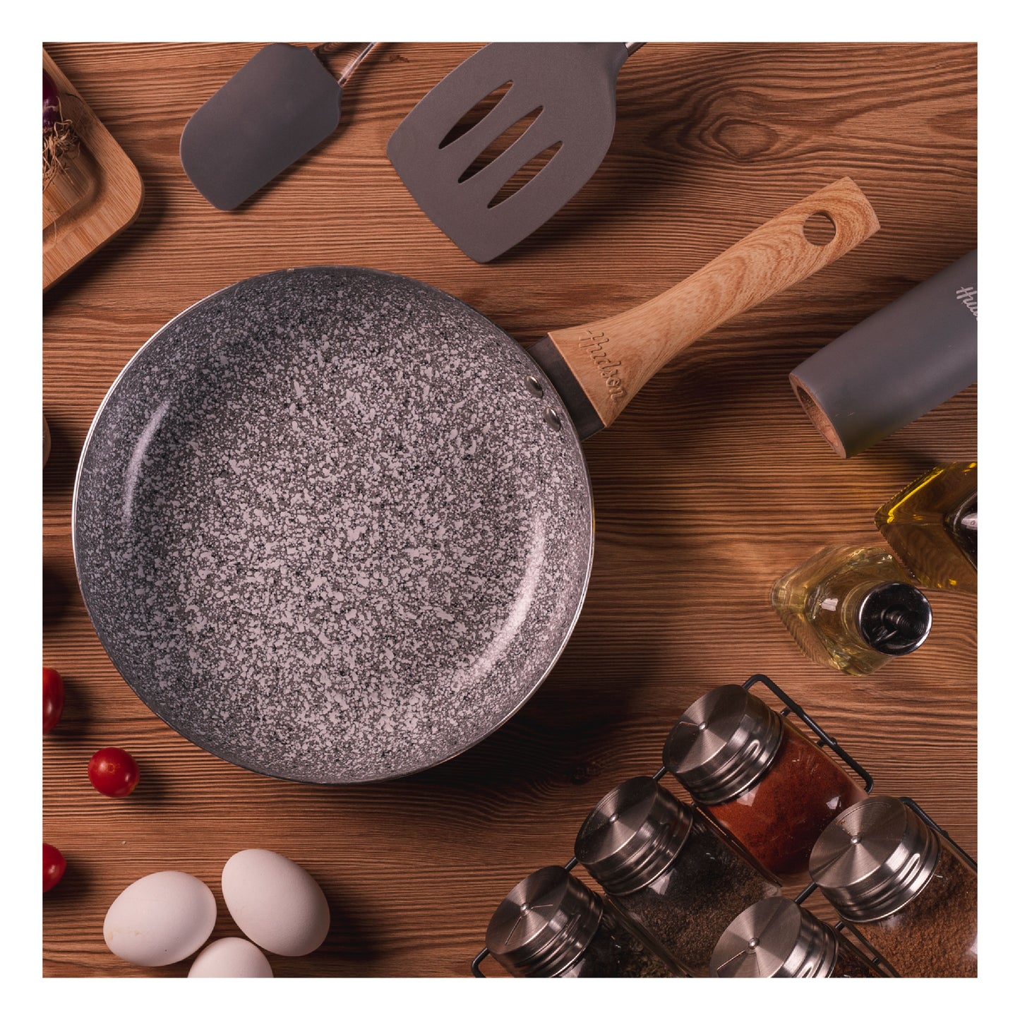 Sarten Hudson 22 Cm Granito Antiadherente Moderno