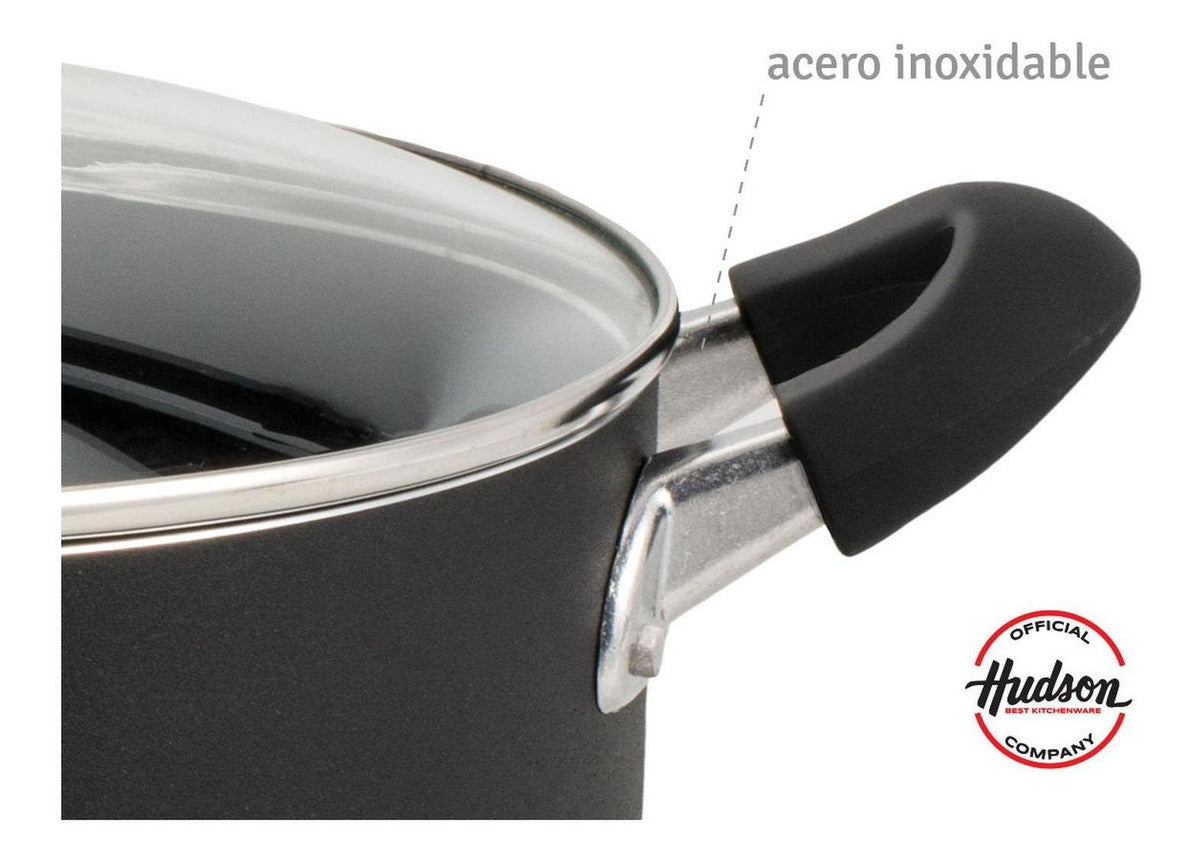 Paellera Antiadherente Negro Hudson 28 Cm Aluminio