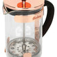 Kit Café Hudson: Cafetera Prensa Francesa Cobre Rose 600ml + Cafetera Italiana 9 Tazas Gris + 6 Utensilios Nylon Grises