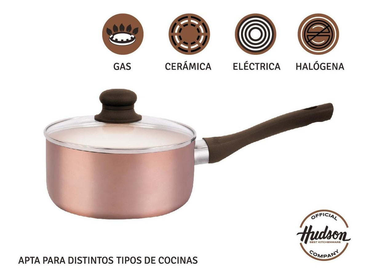 Batería De Cocina Antiadherente Cerámico Hudson 7 Piezas