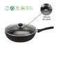 Sartén Wok 28 Cm Aluminio Negro Con Doble Antiadherente