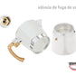 Set Cafetera Italiana Hudson Aluminio 290 ml Para 6 tazas