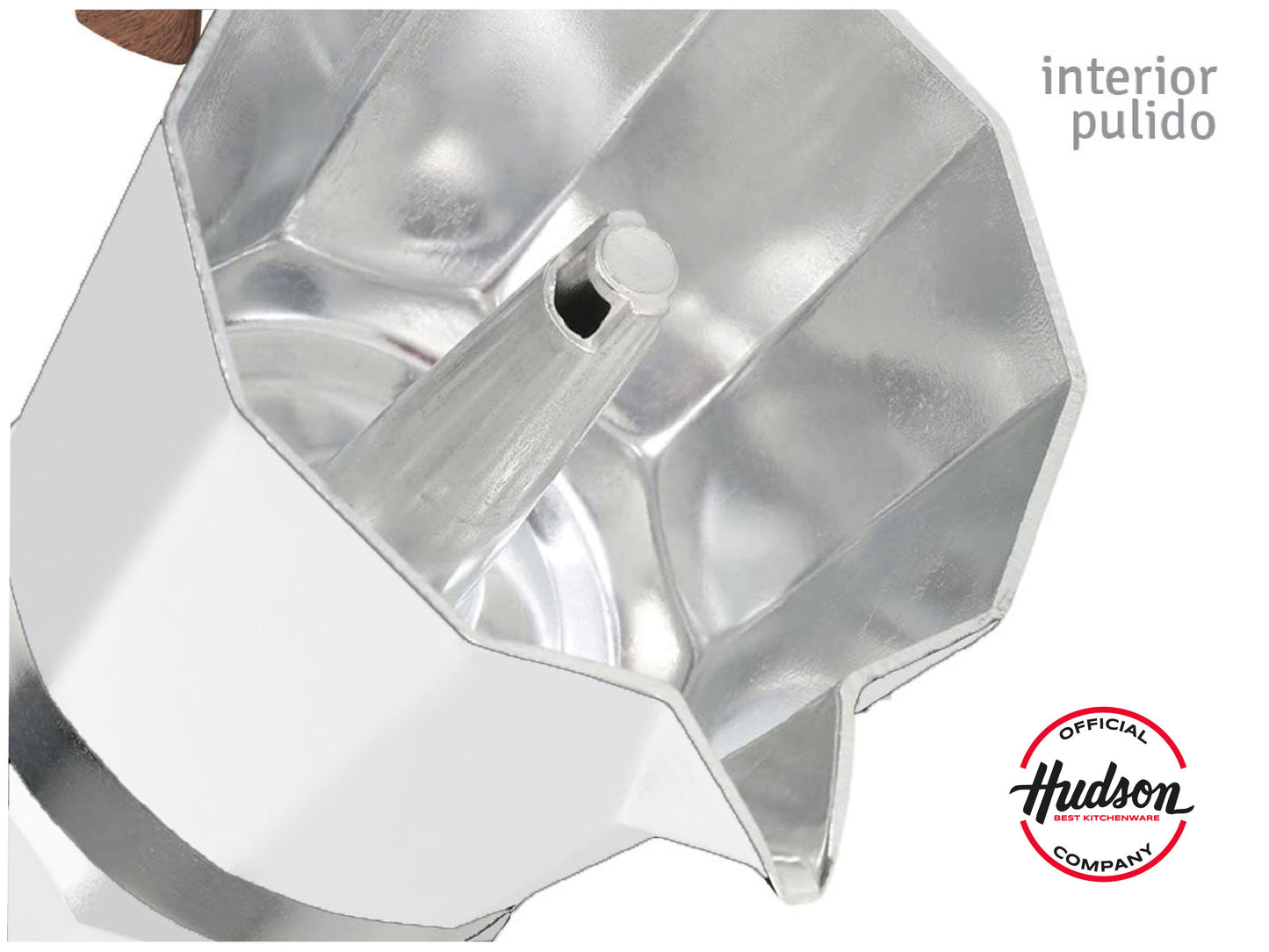 Set Cafetera Italiana Hudson Aluminio 290 ml Para 6 tazas