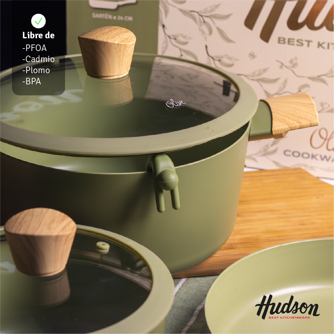 Batería De Cocina 5 Piezas Antiadherente Aluminio OLI01