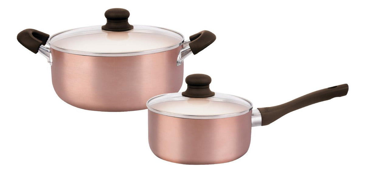 Set Ollas Hudson  24 Cm + 26 Cm Aluminio Antiadherente