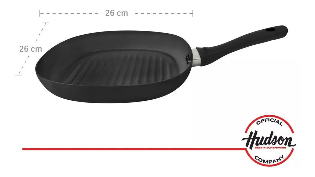 Set Aluminio Negro Wok 32 Cm + Bifera 26 Cm Antiadherente