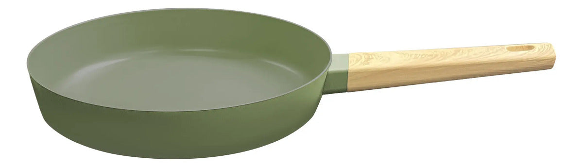 Kit Hudson: Wok 28 Cm Antiadherente 4.6 L Verde Oliva + Sartén 26 Cm Verde Oliva + Olla 1.9 L Verde Oliva