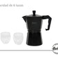 Set Cafetera Italiana De Aluminio Total Black Hudson Oficial