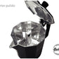 Set Cafetera Italiana De Aluminio Total Black Hudson Oficial