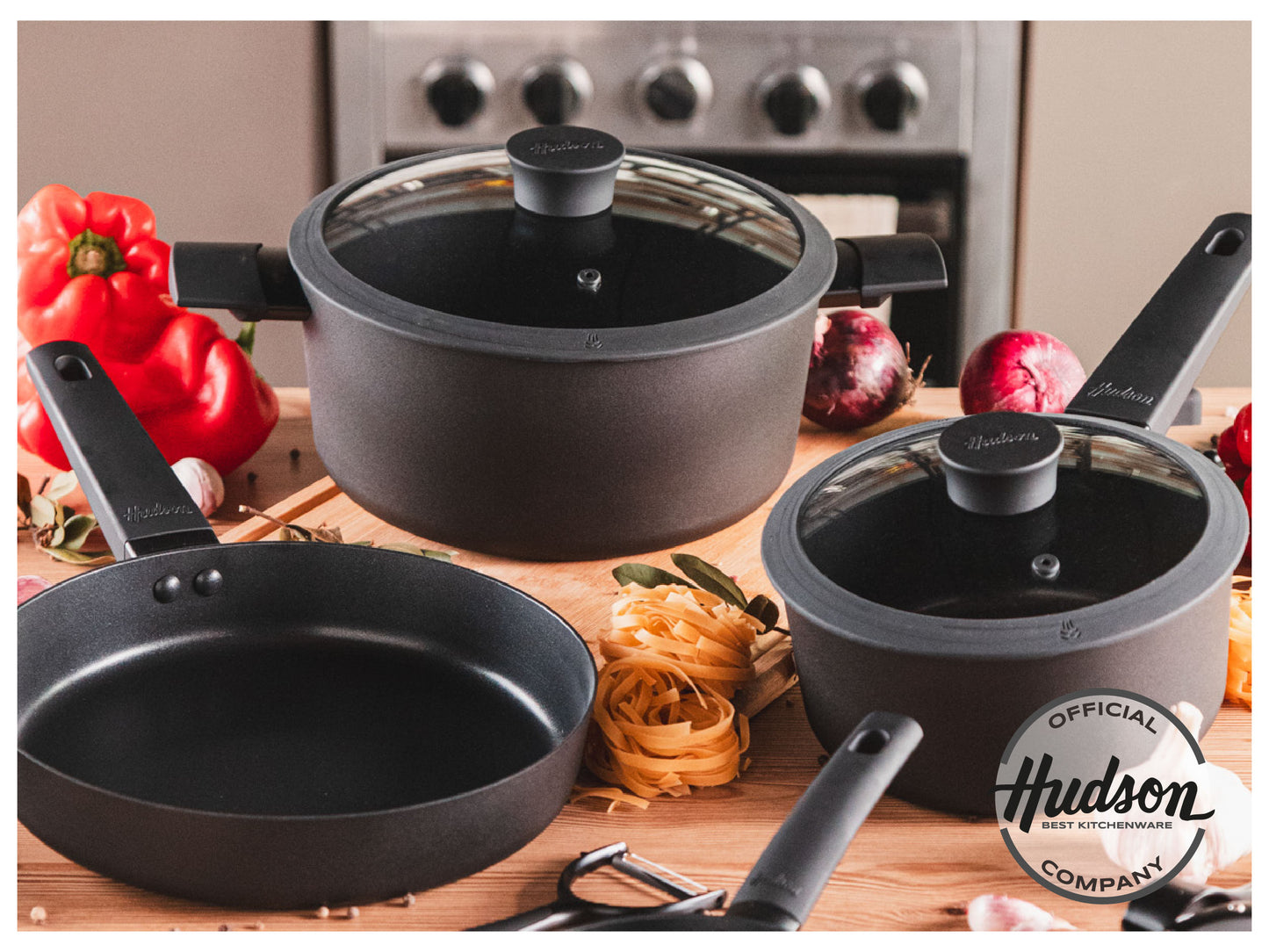 Batería de Cocina Hudson Day01 5 Piezas Aluminio