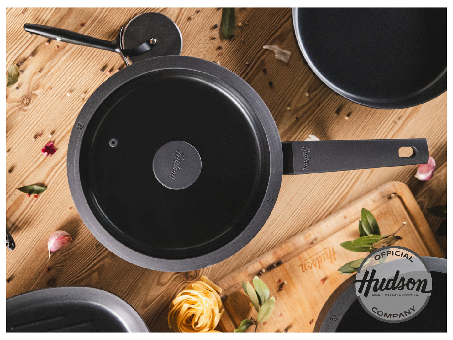 Olla 18 Cm Hudson Day04 Aluminio Antiderente Con Tapa