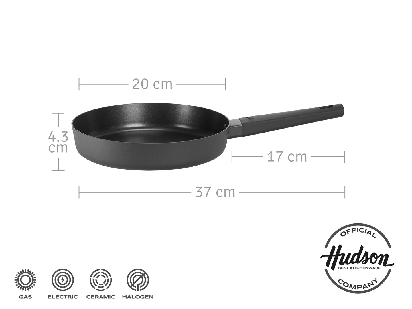 Sartén 20 cm Hudson DAY 12 Aluminio Con Antiadherente